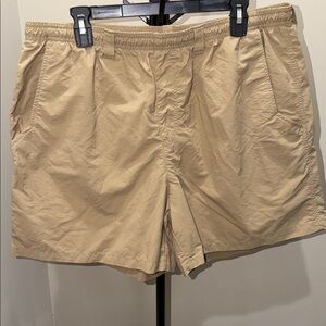 Columbia Men's Beige Elastic-Waist Athletic Shorts